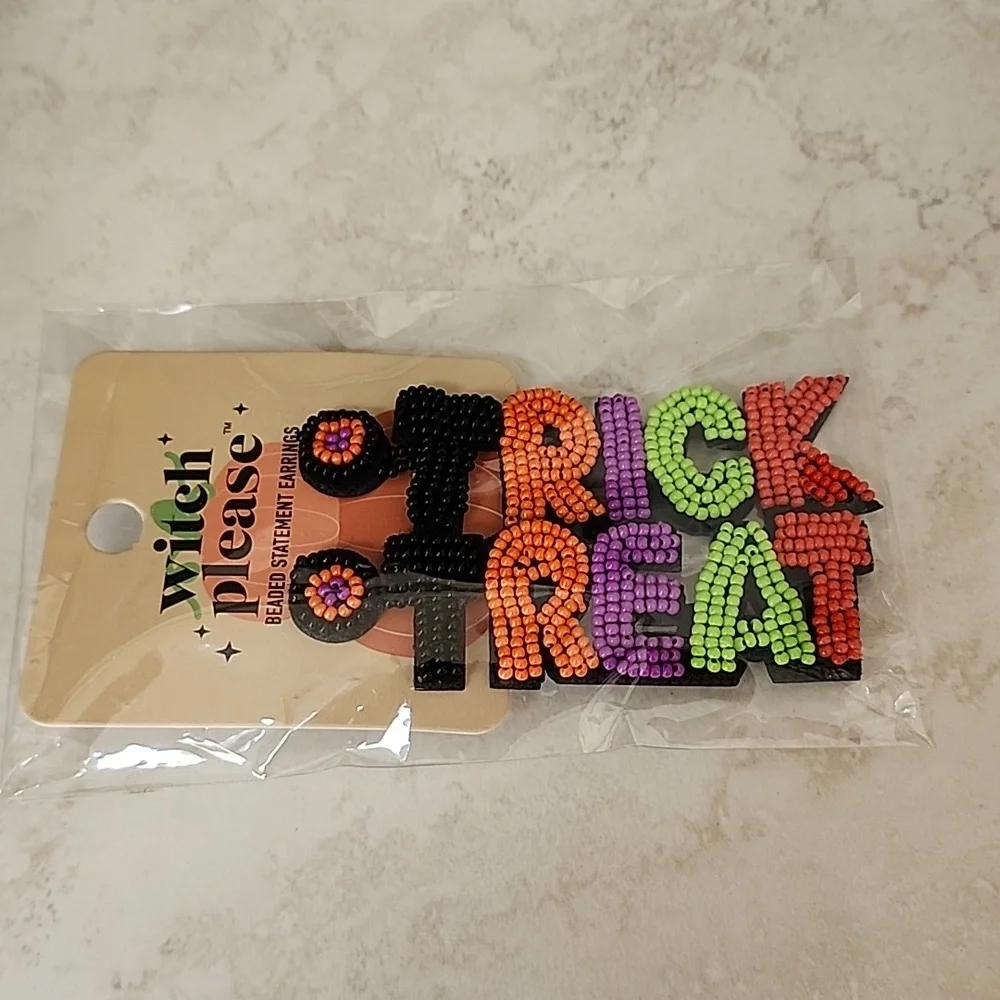 🎃 TRICK OR TREAT SEAD BEAD EARRINGS 🎃